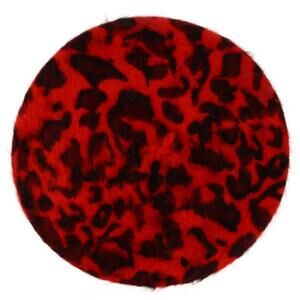 7953 Leopard Print Beret For Women- Stylish Furry Hat Coffee Color One Size